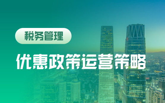 税收优惠新政运用及低税负经营策略