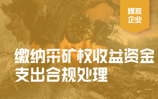 煤炭生产企业缴纳采矿权收益资金支出的财税合规处理